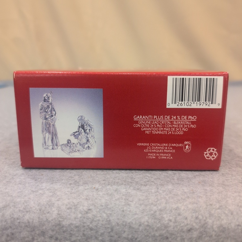 Cristal d'Arques France Lead Crystal 3 Piece Nativity Set Mary Joseph Jesus 1994 - Picture 7 of 7